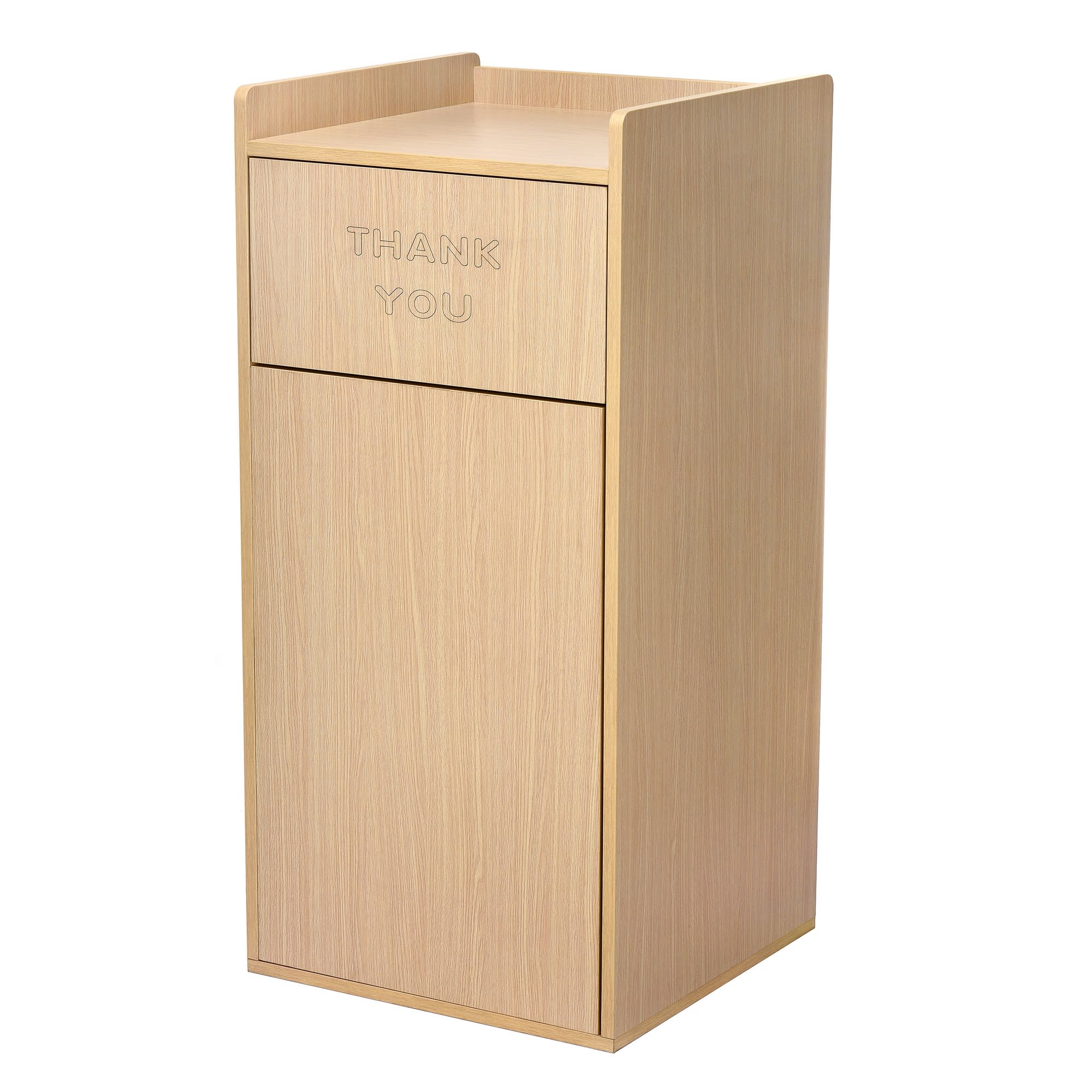 GuestSupply US | Alpine Industries 40 Gallon Oak Finish Wooden